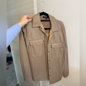 Dynamite leather shirt shacket style